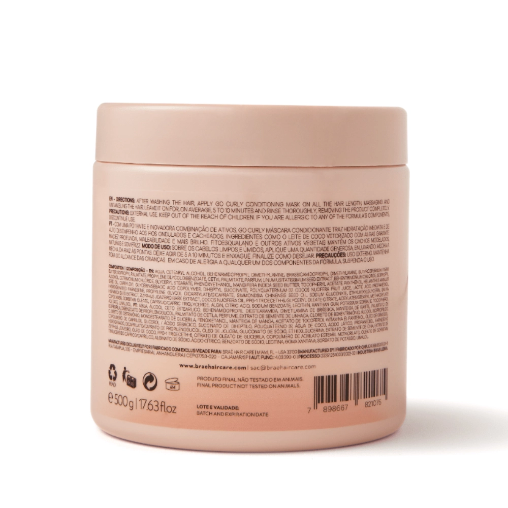 Creme/mascara Tratamento Brae Go Curly 500g