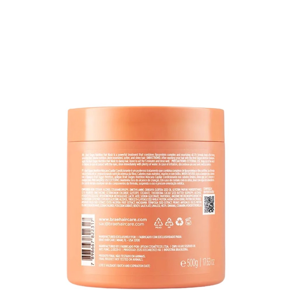 Brae Stages Nutricao Masc Capilar Condicionante 500g