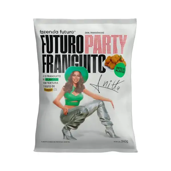 Frango Vegetal Anitta Fazenda Futuro Party Franguito Pacote 240g