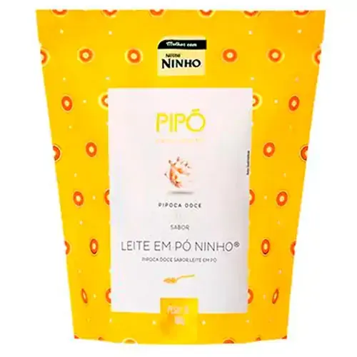 Pipoca Pronta Doce Leite Em Pó Ninho Pipó Gourmet Sachê 100g