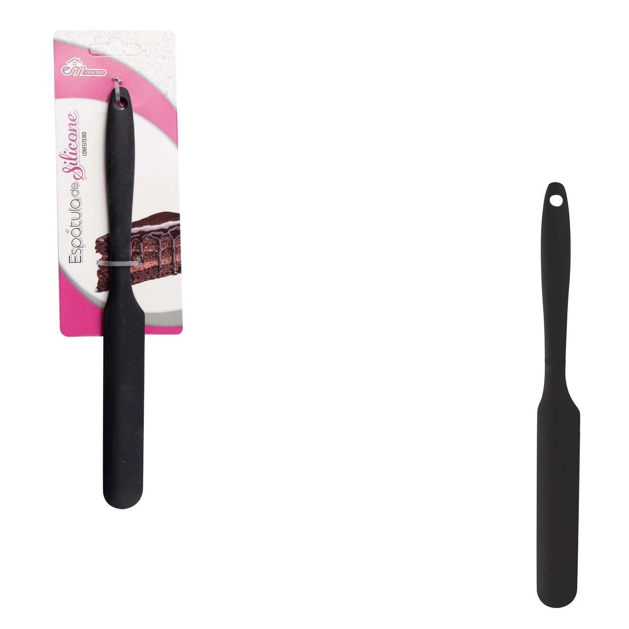 Espatula De Silicone Confeiteiro 24cm Preto Cm24