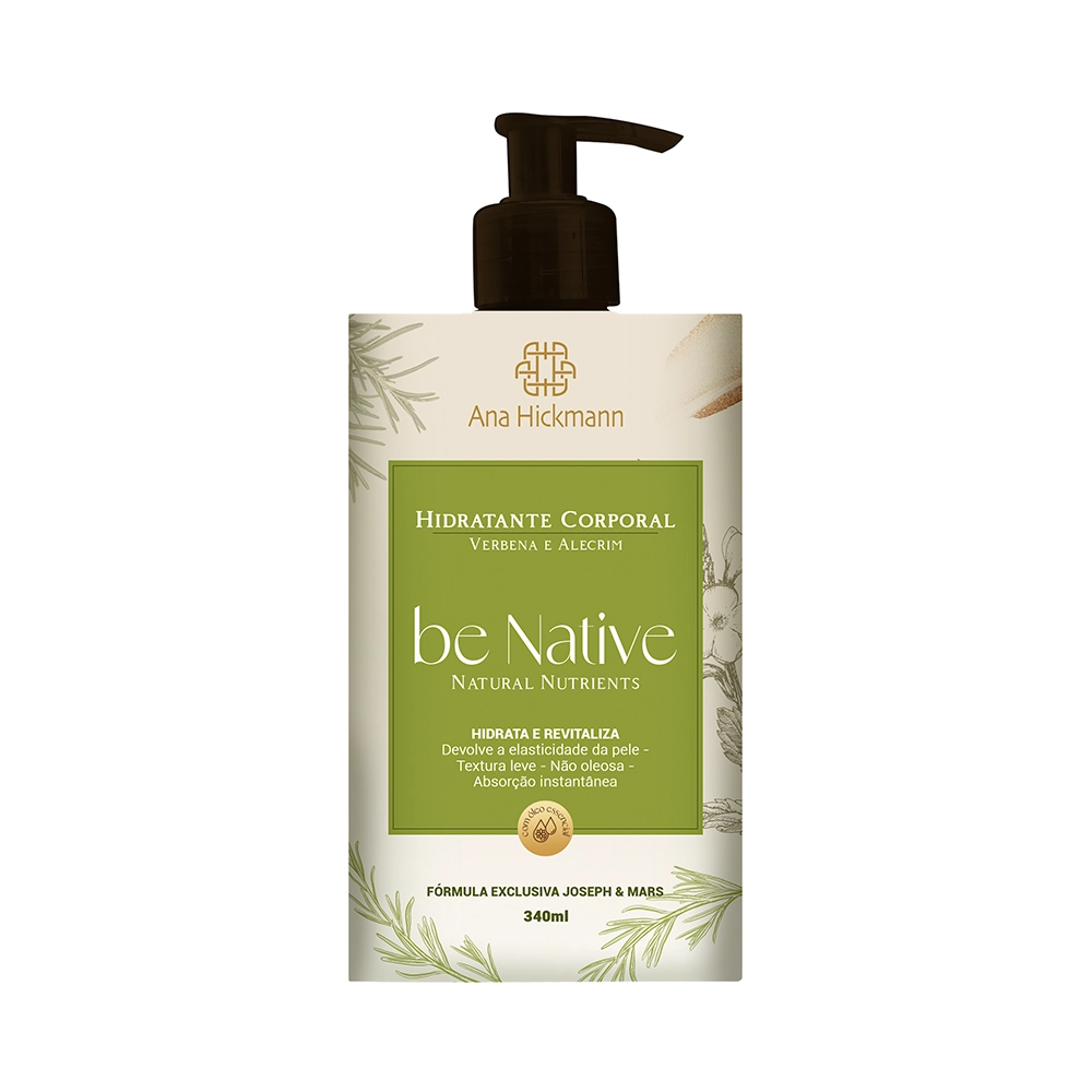 Hidratante Corporal Creme Ana Hickmann Be Native Alecrim E Verbena 340ml