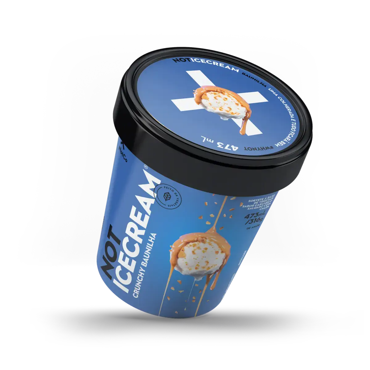 Sorvete à Base De Vegetais Crunchy Baunilha Not Pote 473ml