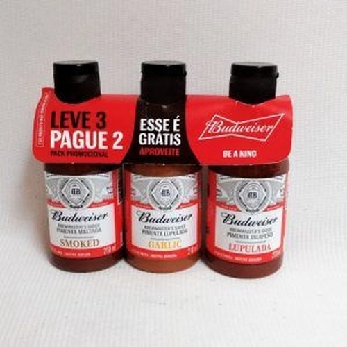 Kit Molho Budweiser 210ml Pimenta Lv3 Pg2