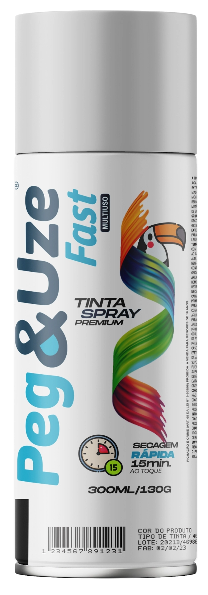 Tinta Spray Peg E Uze Cinza Claro 300ml 6376 Chesiquimica