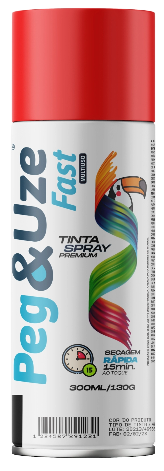 Tinta Spray Peg E Uze Vermelho 300ml 6388 Chesiquimica