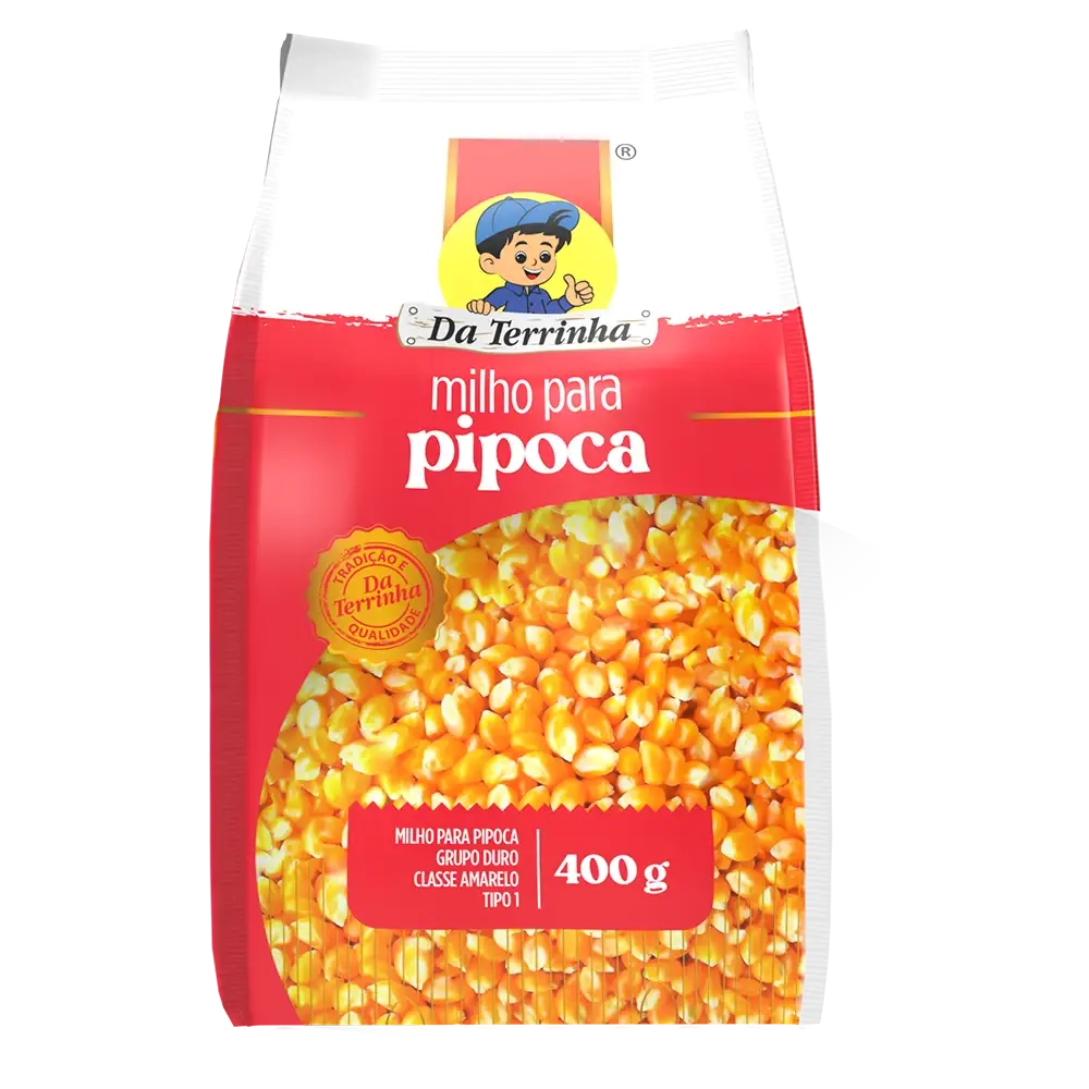 Milho Para Pipoca Tipo 1 Da Terrinha Pacote 400g