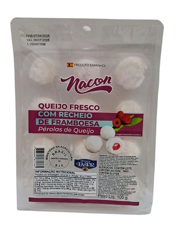 Queijo Fresco Nacon Rech Framboesa 100g