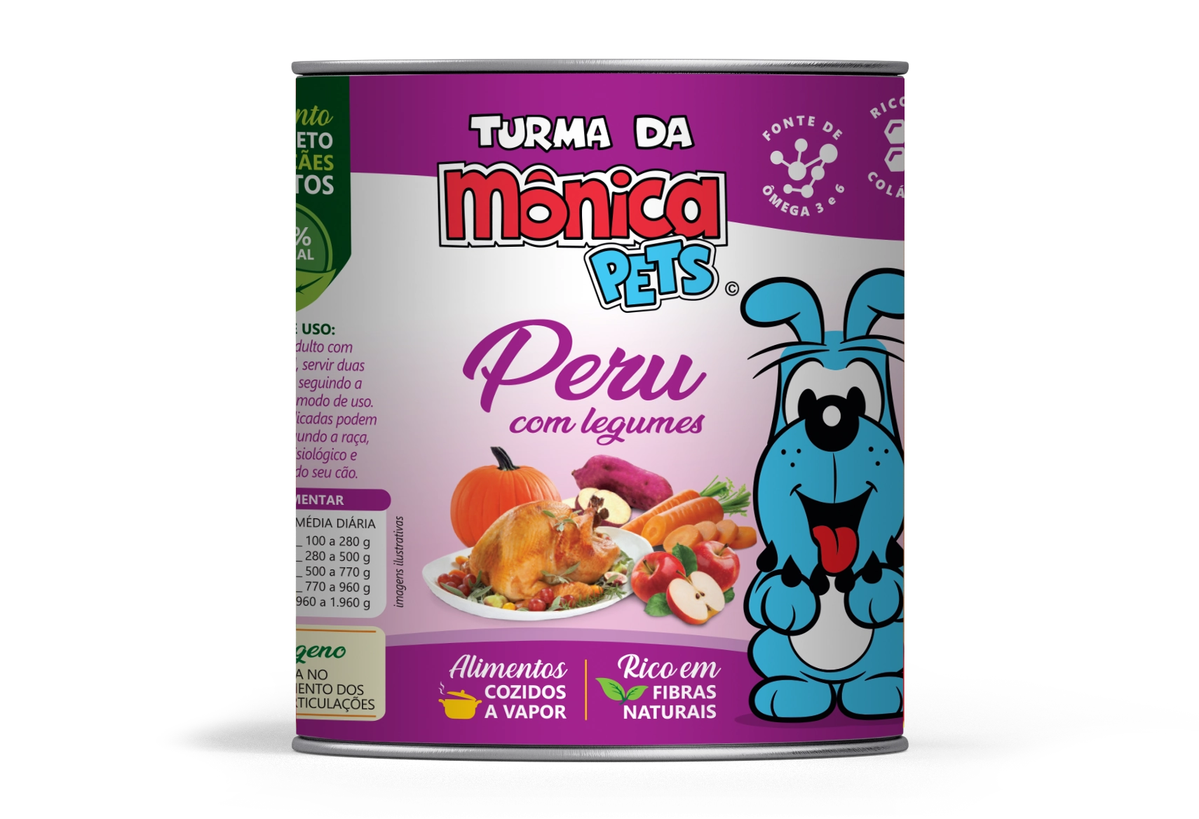 Ração úmida Para Cães Sabor Peru Com Legumes Turma Da Mônica 280g