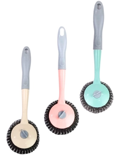 Escova Bucha De Aco Redonda Limpeza Top0667 Master Clean