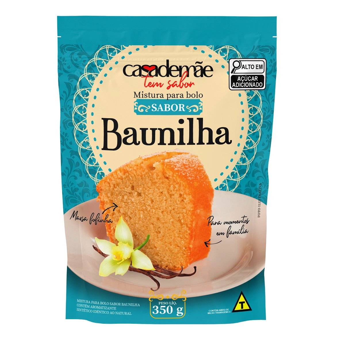 Mistura Para Bolo Casa De Mae Baunilha 350g