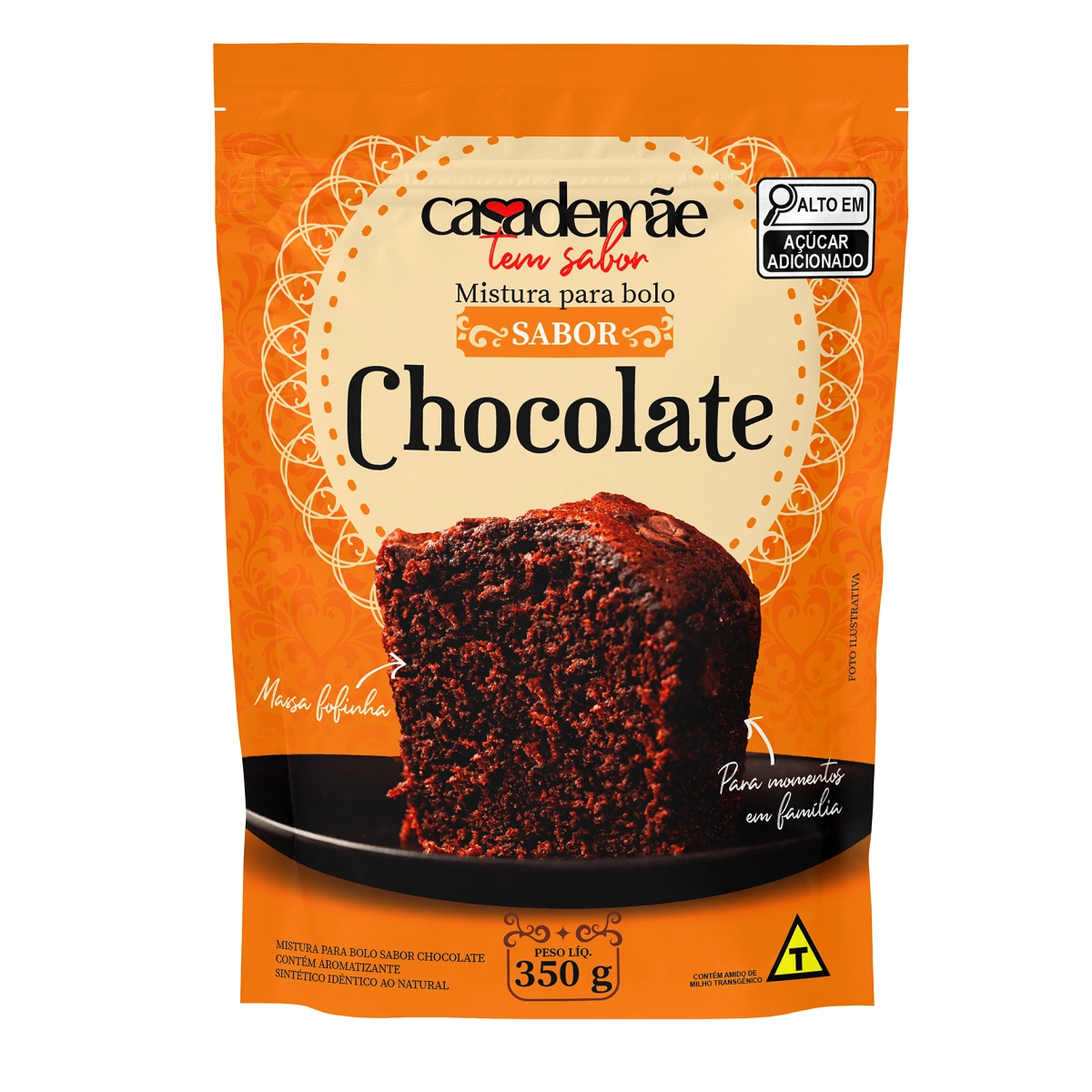 Mistura Para Bolo Casa De Mae Chocolate 350g