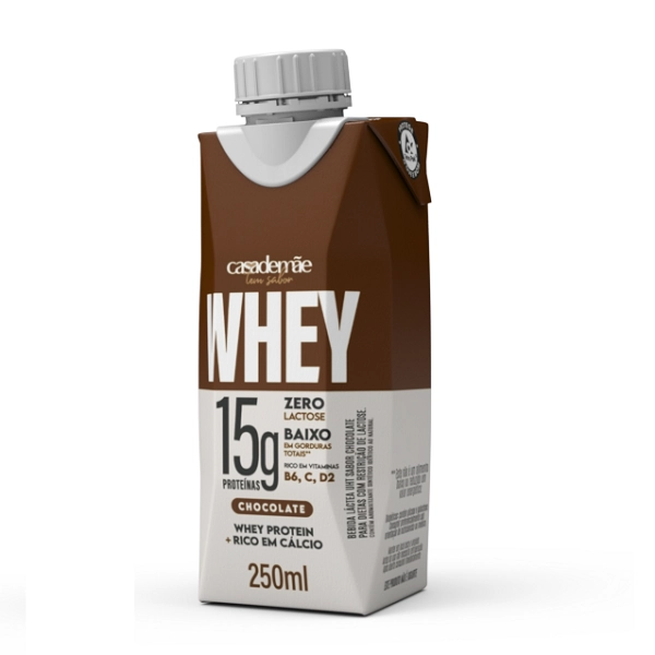 Beb Lactea Casa De Mae Whey Protein 15g Chocolate 250ml