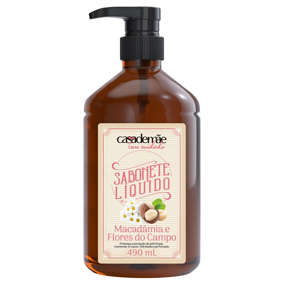 Sabonete Liquido Casa De Mae Macadamia E Flores Do Campo 490ml