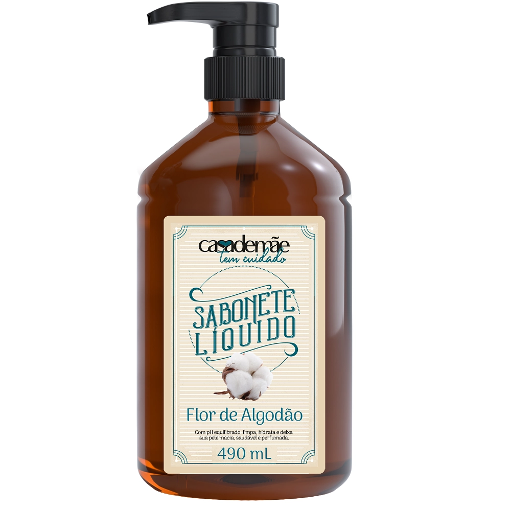 Sabonete Liquido Casa De Mae Flor De Algodao 490ml