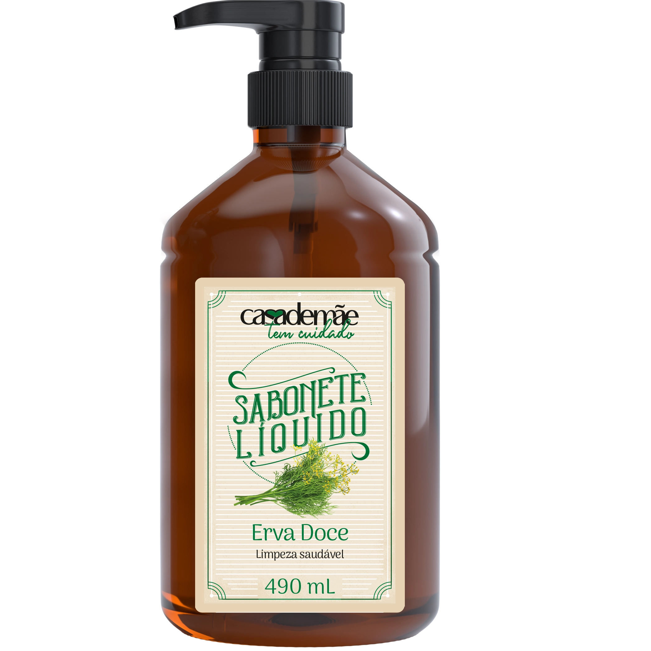 Sabonete Liquido Casa De Mae Erva Doce 490ml