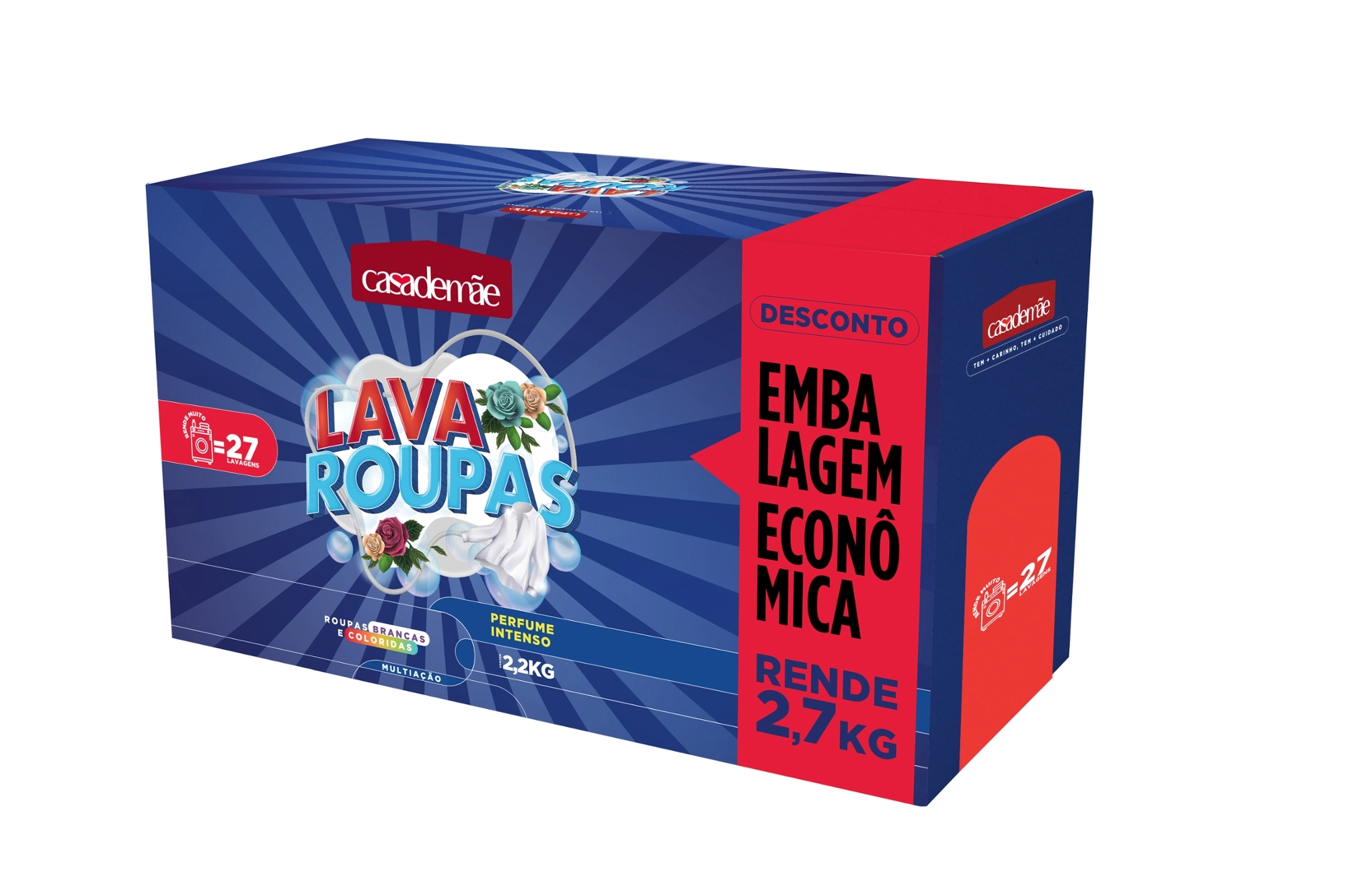 Lava Roupas Em Po Casa De Mae 2,2kg