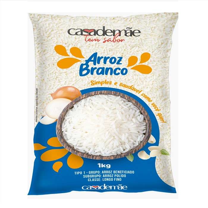 Arroz Branco Tipo 1 Casa De Mae 1kg