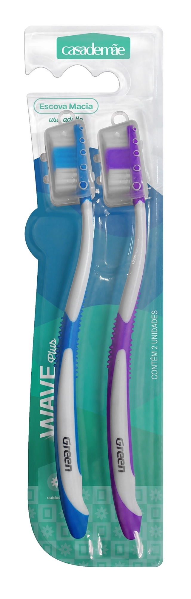Escova Dental Casa De Mae Adulta Wave Macia Pack C/2