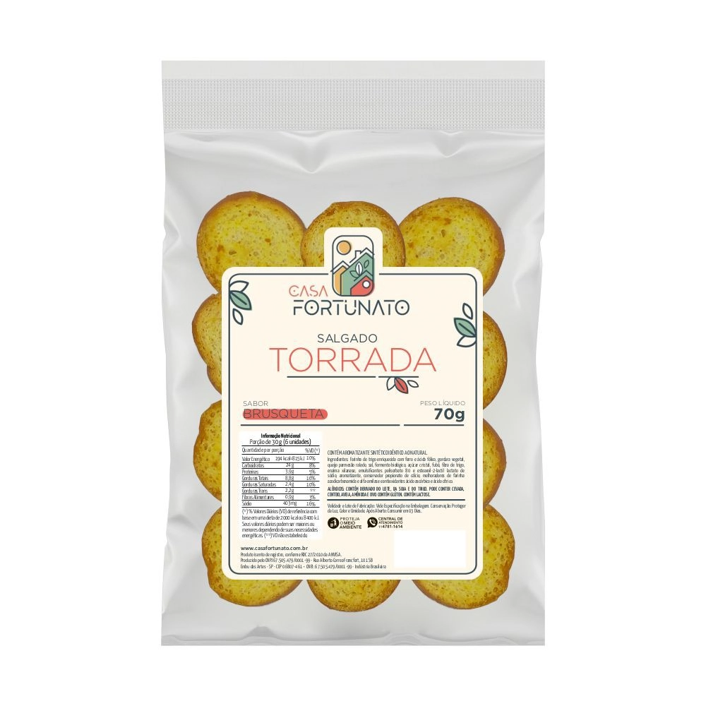 Torrada Salg Casa Fortunato Brusqueta 70g