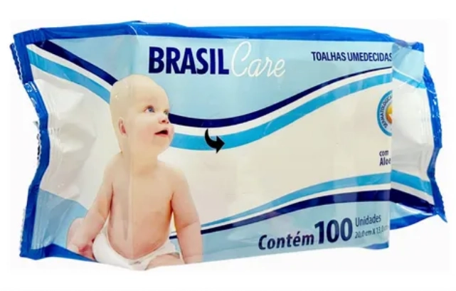 Toalhas Umedecidas Brasil Care 100un