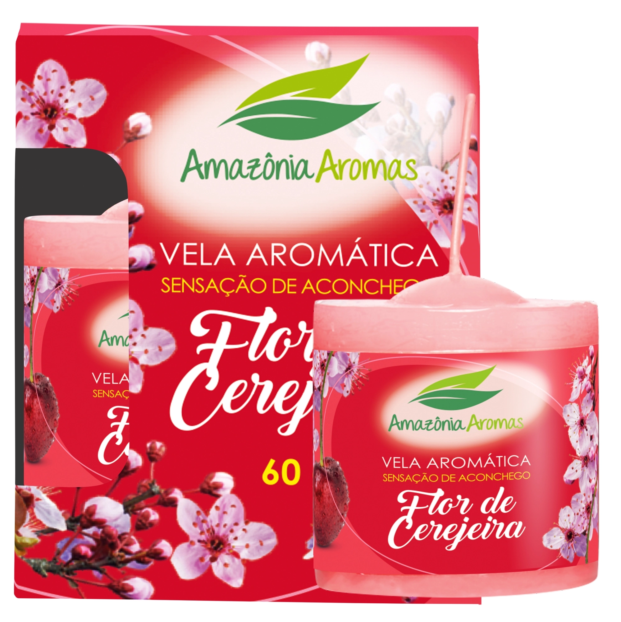 Vela Perfumada Aromas Flor Cerejeira 60g 932 Amazonia