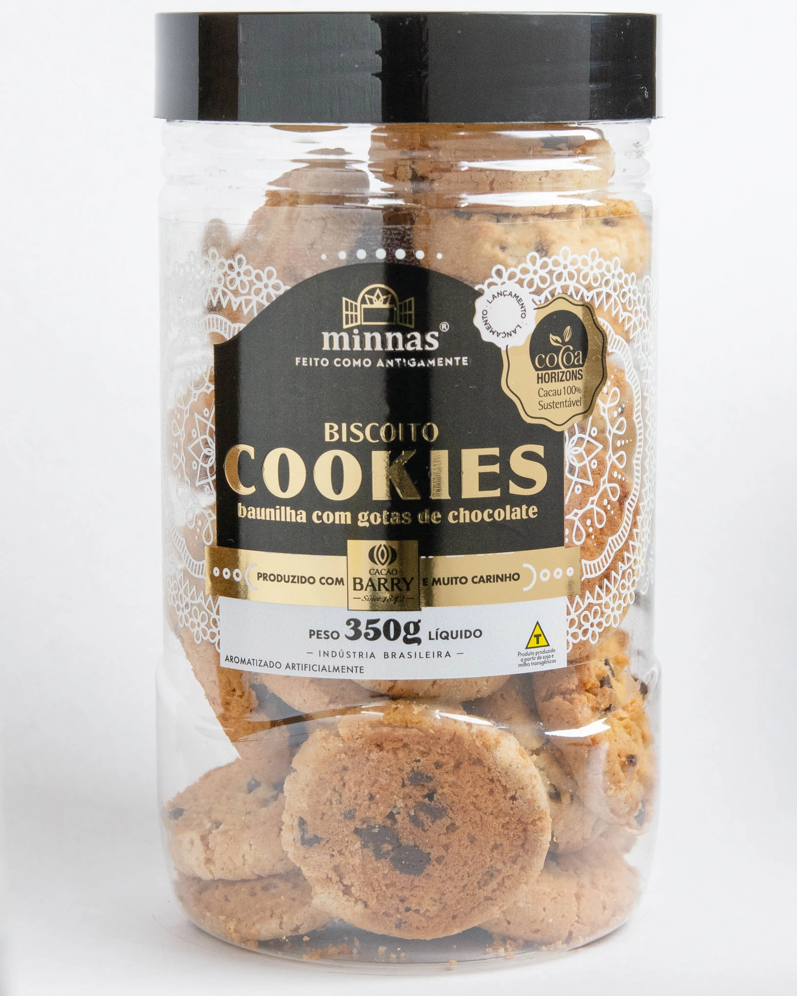 Bisc Delicias Caseiras Minnas 350g Cookies De Baunilha
