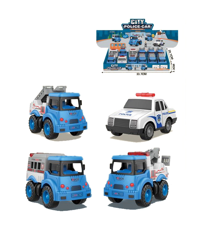 Carrinho Policial Pull Back For Kids