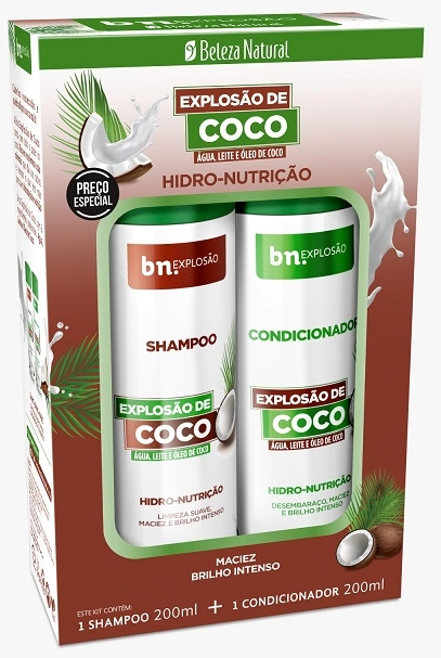 Kit Sh Cond Beleza Natural 200ml Explosao De Coco