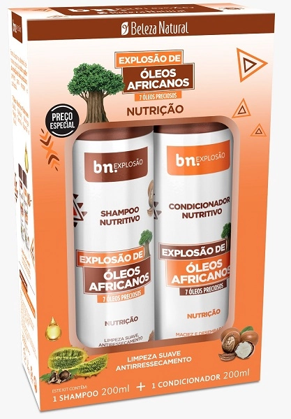 Kit Sh Cond Beleza Natural 200ml Explosao De Oleos Africanos