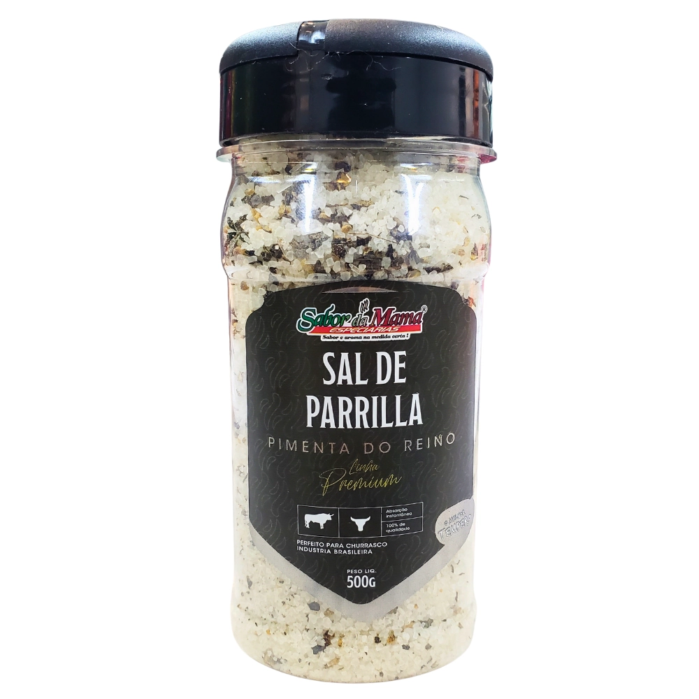 Sal Parrilla C/ Pimenta Do Reino Sabor Da Mama 500g