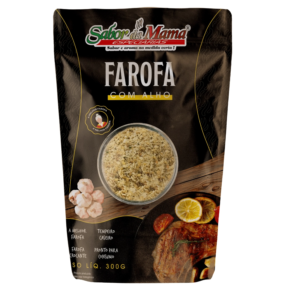 Farofa Temperada Sabor Da Mama 300g Alho