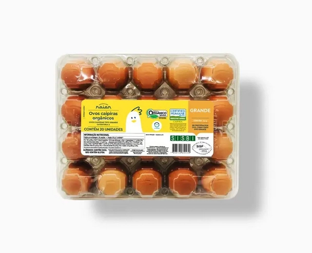 Ovos Caipiras Raiar Organicos C/20unvermelho