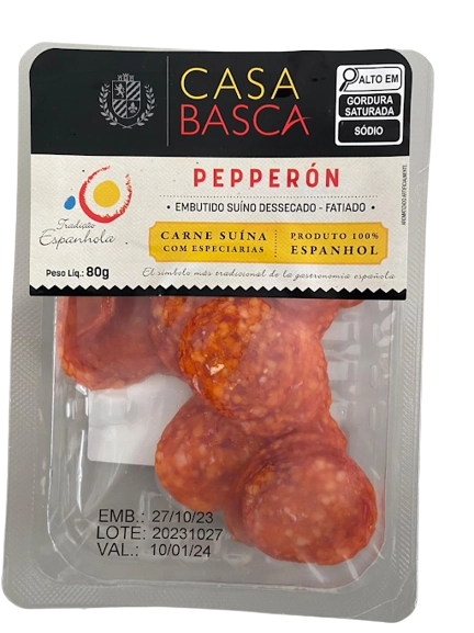 Pepperoni Casa Basca Em Fatias 80g