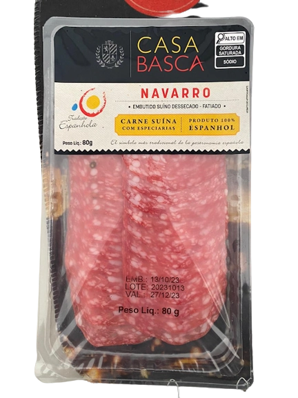Salame Casa Basca Navarro Em Fatias 80g