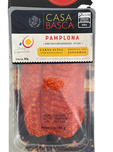 Salame Casa Basca Pamplona Em Fatias 80g