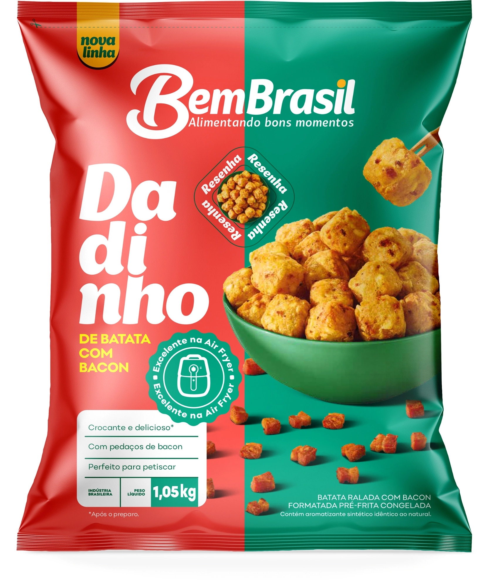 Dadinho Batata Bem Brasil C/bacon 1,05kg