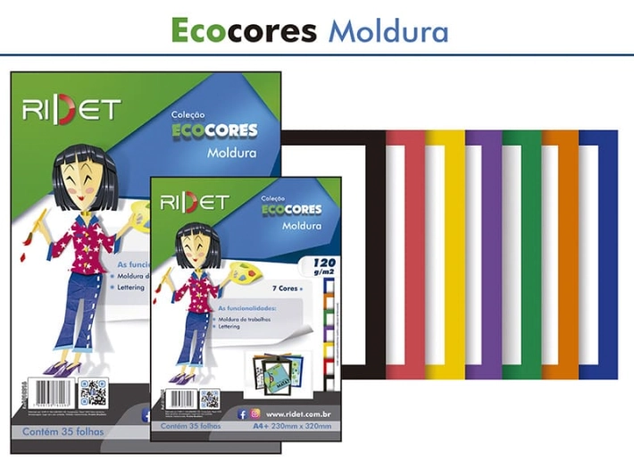 Ecocores Moldura A4 120gr 23x32cm 35fls