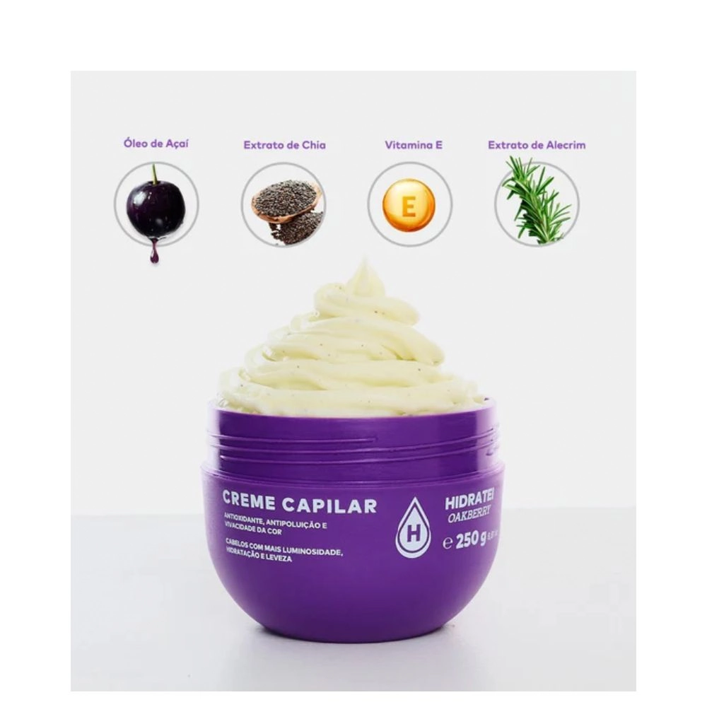Mascara Tratamento Creme Hidratei Oakberry 250g