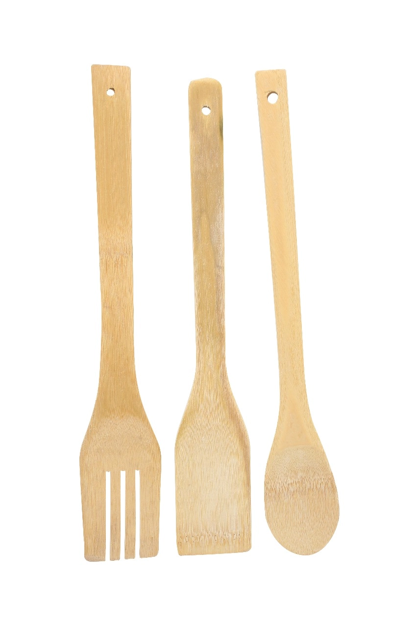 Kit Utensilios Bambu C/3
