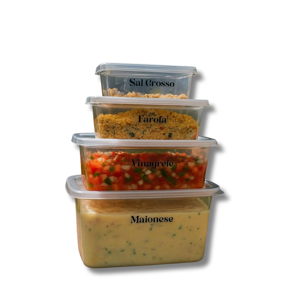Kit Pote Churras Retangular 4pcs 4719 Plastware