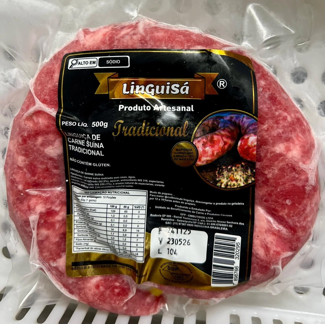 Linguica Linguisa Tradicional 500g