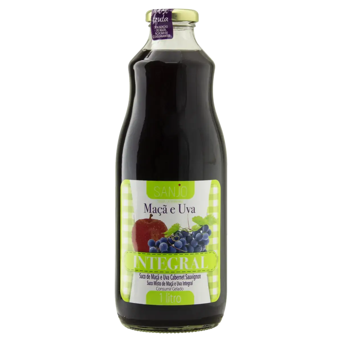 Suco Integral Maçã E Uva Cabernet Sauvignon Sanjo Garrafa 1l
