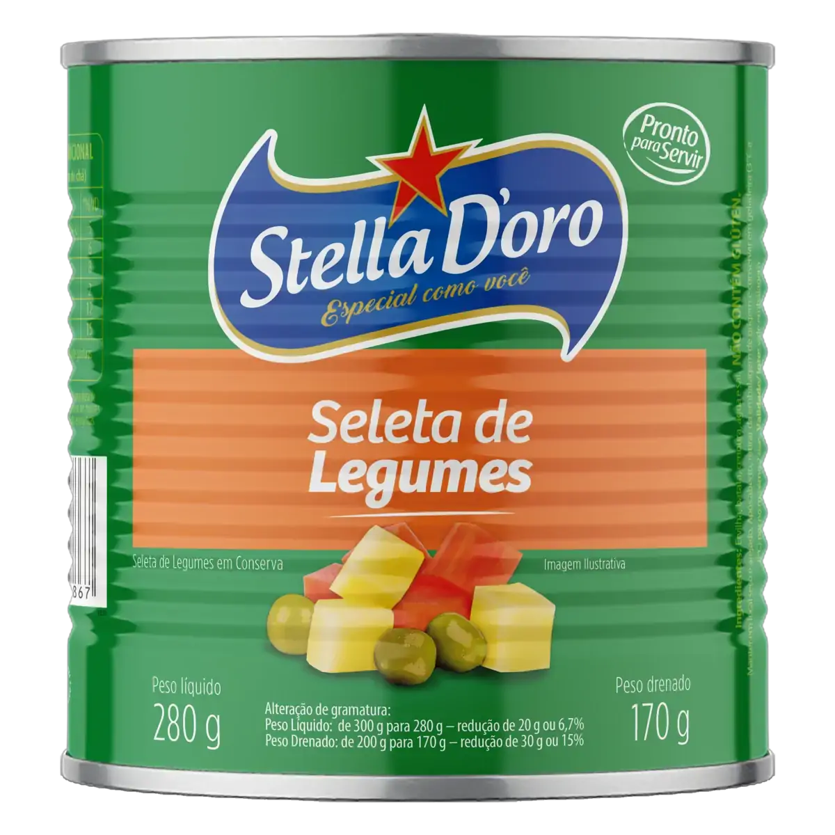 Seleta De Legumes Em Conserva Stella Doro Lata 170g
