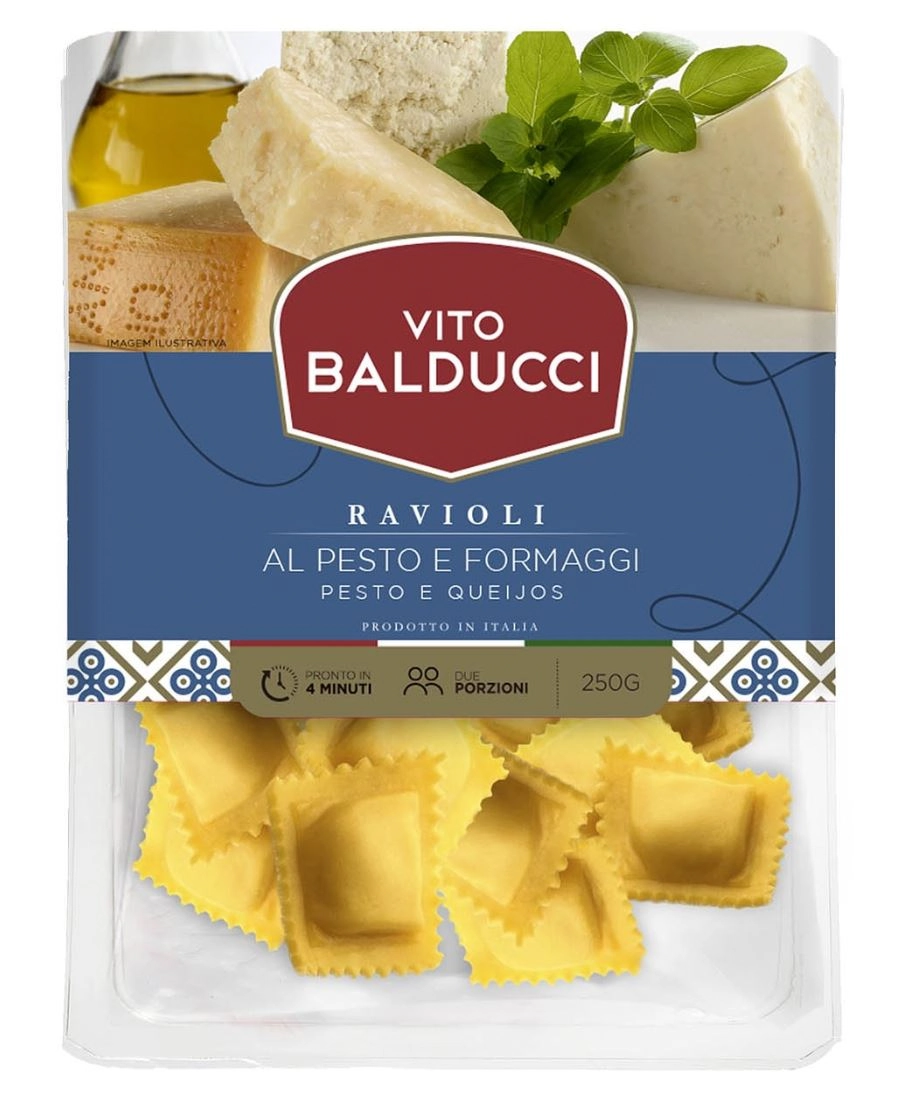 Ravioli De Pesto E Queijos Vito Balducci 250