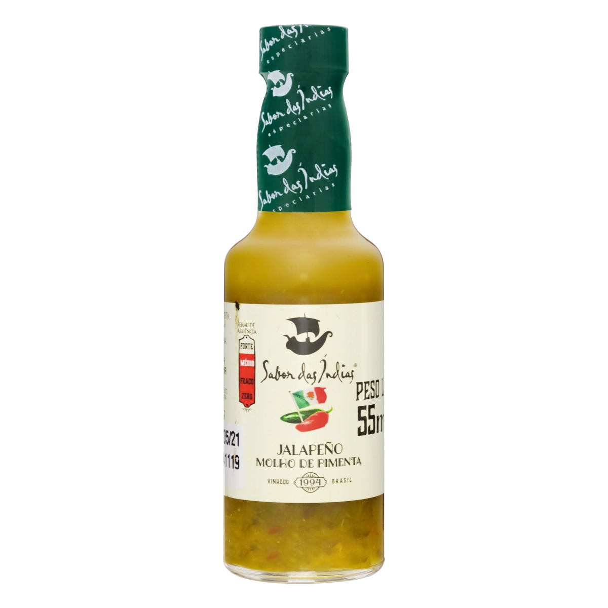 Molho De Pimenta Jalapeño Sabor Das índias Vidro 55ml