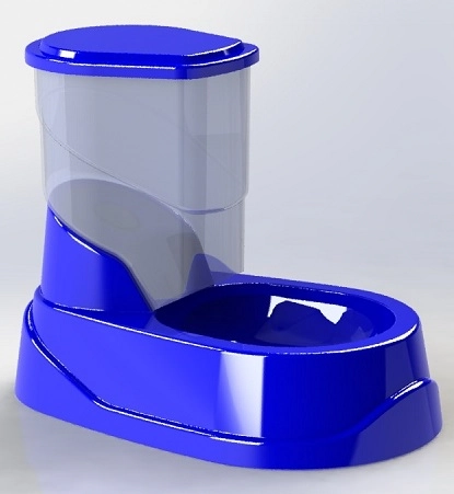 Comedouro P/pets Dosador Classic Azul 500g