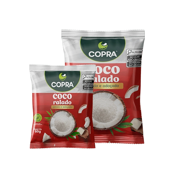 Coco Ralado úmido Adoçado Copra Pacote 100g