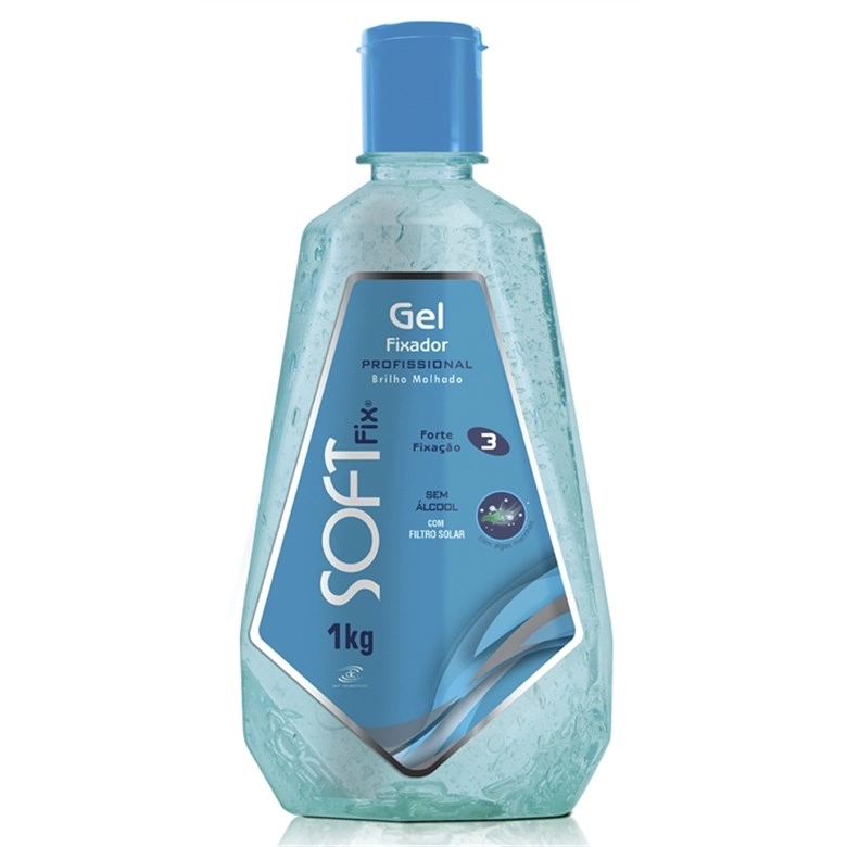 Gel Fixador Softfix 1kg Fliptop Azul Unit