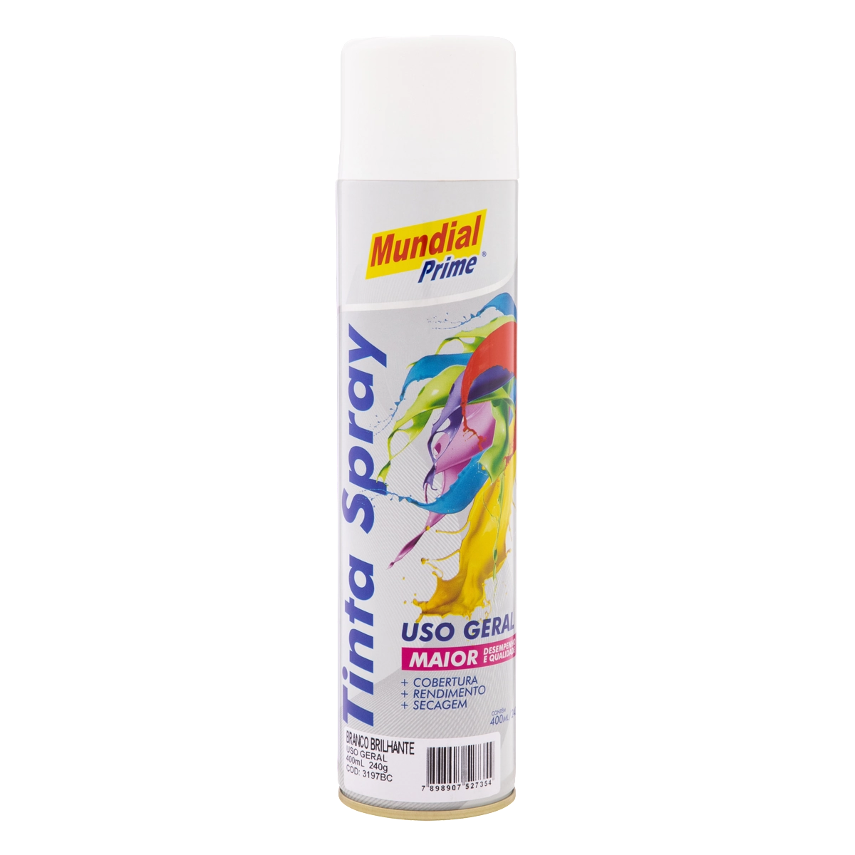 Tinta Spray 400ml Branco 3197bc 959 Mundial Prime